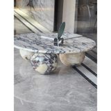 Miarik Design Mermer Top Ayak Orta Sehpa - abc