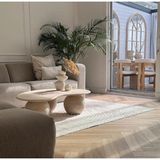 MIARIK DESIGN Mermer Traverten 3 Top Ayaklı Orta Sehpa Fastop Halojen