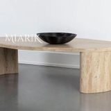 Miarik Design Mermer Traverten Rozy Orta Sehpa