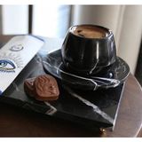 Miarik Design Siyah Toros Mermer Espresso Kahve ve Türk Kahvesi Fincanı