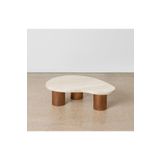 MIARIK DESIGN Traverten Tabla Ahsap Ayakli Orta Sehpa Abelo