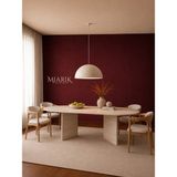 Miarik Design Traverten Uzun V Ayak Oval Yemek Masası