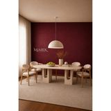 MIARIK DESIGN U K Ayak Traverten Mermer Yemek Masası