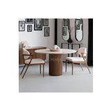 MIARIK DESIGN Walie - Yuvarlak Ahsap Yemek Masasi