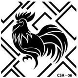 Miart Csa-06 Stencil Şablon 15X15 - Horoz - 00