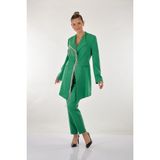 Miaruj Oversize Midi Kadın Ceket - Şık ve Rahat - Yeşil - 40