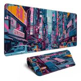MiaVibte Japon Mouse Pad Masa Pedi 80'ler Şehir Masası Dekor Mat, Masa Bilgisayar Klavyesi Dizüstü Bilgisayar Klavyesi Dizüstü Bilgisayar için Büyük Oyun Mouse Pad, Masa Dekoru Ev Ofis Aksesuarları (80 x 30