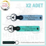 MiaWiki 0+ Kan Grubu Motosiklet Anahtarlık İkili Set, Standart, MH-KAN-MT-9570x2, Gök Mavi-Turkuaz-lacivert, üniseks-yetişkin
