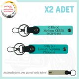 MiaWiki 0+ Kan Grubu Motosiklet Anahtarlık İkili Set, Standart, MH-KAN-MT-9672x2, Koyu Turkuaz-Turkuaz-sütlü kahve, üniseks-yetişkin
