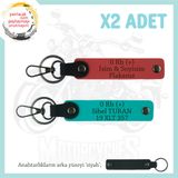 MiaWiki 0+ Kan Grubu Motosiklet Anahtarlık İsim Plaka, Standart, MH-KAN-MT-9953x2, Nar Çiçeği-Koyu Turkuaz-siyah, üniseks-yetişkin