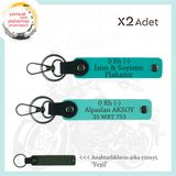 MiaWiki 0- Kan Grubu Yazılı Anahtarlık Motosiklet, Standart, MH-KAN-MT-10673x2, Koyu Turkuaz-Turkuaz-yeşil, üniseks-yetişkin