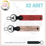 MiaWiki 0 Rh (+) Kan Grubu Acil Durum Anahtarlık, Standart, MH-KAN-MT-10011x2, Nar Çiçeği-Yavruağzı-siyah, üniseks-yetişkin