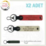 MiaWiki 0 Rh (-) Kan Grubu Deri Anahtarlık x2, Standart, MH-KAN-MT-10992x2, Nar Çiçeği-Sütlü Kahve-yeşil, üniseks-yetişkin