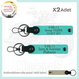 MiaWiki 0 Rh (-) Kan Grubu Motor Plaka Anahtarlık, Standart, MH-KAN-MT-11188x2, Turkuaz-sütlü kahve, üniseks-yetişkin