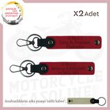 MiaWiki 0 Rh Kan Grubu Motosiklet Anahtarlığı, Standart, MH-KAN-MT-10828x2, Kırmızı-sütlü kahve, üniseks-yetişkin