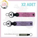 MiaWiki 0 Rh (+) Kan Grubu Motosiklet Anahtarlık, Standart, MH-KAN-MT-9877x2, Mor Menekşe-Pembe-gri, üniseks-yetişkin