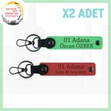 MiaWiki 01 Adana Hatırası İsim Yazılı Anahtarlık Takımı, Tek Ebat, MH-KAN-01-2114x2, Nar Çiçeği-Beyaz, üniseks-yetişkin