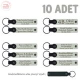 MiaWiki 10'lu Anahtarlık Set Beyaz Siyah, Standart, MH-KAN8549X10, Beyaz & Siyah, üniseks-yetişkin