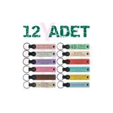 MiaWiki 12'li Set İsme Özel Kişiselleştirilmiş Anahtarlık, Tek Ebat, MH-KAN8694X12, üniseks-yetişkin