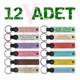 MiaWiki 12'li Set İsme Özel Yazılı Hatıra Anahtarlık, Standart, MH-KAN8697X12, üniseks-yetişkin
