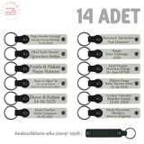 MiaWiki 14'lü Anahtarlık Bebek Ziyareti Hediyelik, Standart, MH-KAN8549X14, Beyaz & Siyah, üniseks-bebek