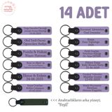 MiaWiki 14'lü Anahtarlık Mor Menekşe Yeşil Bebek Hediye, Standart, MH-KAN8575X14, Mor Menekşe & Yeşil, üniseks-bebek