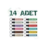 MiaWiki 14'lü Set İsme Özel Hatıra Anahtarlık, Standart, MH-KAN8715X14, üniseks-yetişkin