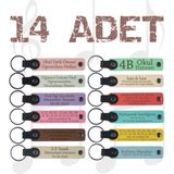 MiaWiki 14'lü Set İsme Özel PDR Anahtarlık, Standart, MH-KAN8717X14, üniseks-yetişkin