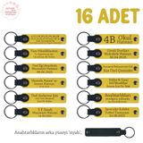 MiaWiki 16'lı Kişiselleştirilebilir Deri Anahtarlık, Standart, MH-KAN8591X16, Sarı & Siyah, üniseks-yetişkin