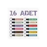 MiaWiki 16'lı Set Kişiselleştirilebilir Anahtarlık, Standart, MH-KAN8714X16, üniseks-yetişkin