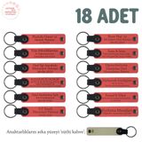 MiaWiki 18'li Anahtarlık Set İsme Özel Hatıra, Standart, MH-KAN8514X18, Narçiçeği & Sütlü Kahve, üniseks-yetişkin