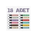 MiaWiki 18'li Set İsme Özel Jeoloji Mühendisliği Anahtarlık, Standart, MH-KAN8711X18, üniseks-yetişkin