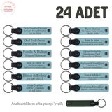MiaWiki 24'lü Hatıra Anahtarlık Set Gök Mavi Yeşil, Standart, MH-KAN8531X24, Gök Mavi & Yeşil, üniseks-bebek
