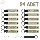 MiaWiki 24'lü Hatıra Anahtarlık Set Kırk Uçurma, Standart, MH-KAN8515X24, Sütlü Kahve & Siyah, üniseks-yetişkin
