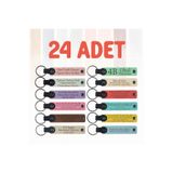 MiaWiki 24'lü Set İsme Özel Anahtarlık, Standart, MH-KAN8712X24, üniseks-yetişkin