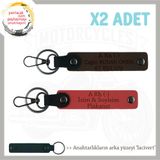 MiaWiki 2li Anahtarlık Motor Severlere Özel İsim Plaka, Standart, MH-KAN-MT-6947x2, Nar Çiçeği-Koyu Kahve-lacivert, üniseks-yetişkin