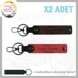 MiaWiki 2li Anahtarlık Motor Severlere Özel İsim Plaka, Standart, MH-KAN-MT-8947x2, Nar Çiçeği-Koyu Kahve-lacivert, üniseks-yetişkin