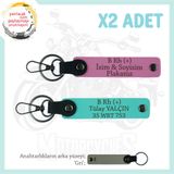 MiaWiki 2'li Anahtarlık Motosiklet Aşıkları İçin, Standart, MH-KAN-MT-8039x2, Pembe-Turkuaz-gri, üniseks-yetişkin