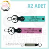 MiaWiki 2'li Anahtarlık Motosiklet Aşıkları İçin, Standart, MH-KAN-MT-9039x2, Pembe-Turkuaz-gri, üniseks-yetişkin