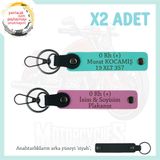 MiaWiki 2'li Anahtarlık Motosiklet Kuryesi İçin, Standart, MH-KAN-MT-10041x2, Pembe-Turkuaz-siyah, üniseks-yetişkin
