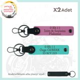 MiaWiki 2'li Anahtarlık Motosiklet Kuryesi İçin, Standart, MH-KAN-MT-11041x2, Pembe-Turkuaz-siyah, üniseks-yetişkin
