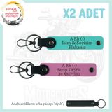 MiaWiki 2'li Anahtarlık Motosiklet Kuryesi İçin, Standart, MH-KAN-MT-7041x2, Pembe-Turkuaz-siyah, üniseks-yetişkin