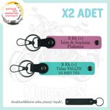MiaWiki 2'li Anahtarlık Motosiklet Kuryesi İçin, Standart, MH-KAN-MT-8041x2, Pembe-Turkuaz-siyah, üniseks-yetişkin