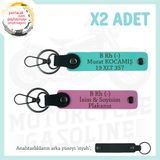 MiaWiki 2'li Anahtarlık Motosiklet Kuryesi İçin, Standart, MH-KAN-MT-9041x2, Pembe-Turkuaz-siyah, üniseks-yetişkin