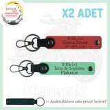 MiaWiki 2li Anahtarlık Nar Çiçeği-Yeşil-Laci, Standart, MH-KAN-MT-8015x2, Nar Çiçeği-Yeşil-lacivert, üniseks-yetişkin