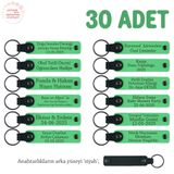 MiaWiki 30'lu Kurum Logolu Kişiye Özel Anahtarlık, Tek Ebat, MH-KAN8555X30, Fıstık Yeşil & Siyah, üniseks-yetişkin