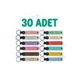 MiaWiki 30'lu Set İsme Özel Hatıra Anahtarlık, Tek Ebat, MH-KAN8717X30, üniseks-yetişkin
