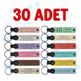 MiaWiki 30'lu Set İsme Özel Hediyelik Anahtarlık, Tek Ebat, MH-KAN8686X30, üniseks-yetişkin