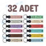 MiaWiki 32'li Set İsme Özel Deri Anahtarlık, Tek Ebat, MH-KAN8698X32, üniseks-yetişkin