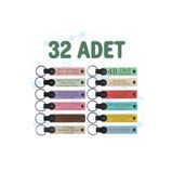 MiaWiki 32'li Set İsme Özel Yazılı Anahtarlık, Tek Ebat, MH-KAN8718X32, üniseks-yetişkin